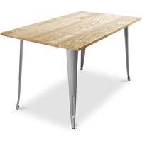 Privatefloor - Rechteckiger Esstisch - Industriedesign - Holz - Troy Steel von PRIVATEFLOOR