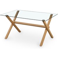 Privatefloor - Rechteckiger Esstisch - Skandinavisches Design - 6 Personen - Tesfa Naturfarben von PRIVATEFLOOR