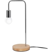 Privatefloor - Tischlampe - Schreibtischlampe - Skandinavisches Design - Bruce Silber - Holz, Metall - Silber von PRIVATEFLOOR