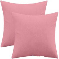 Set aus 2 Samtkissen - Bezug und Füllung - Mesmal Pastellpink von PRIVATEFLOOR