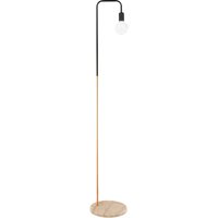 Stehlampe mit Marmorsockel - Wohnzimmerlampe - Carlo Chrom Roségold - Marmor, Eisen - Chrom Roségold von PRIVATEFLOOR