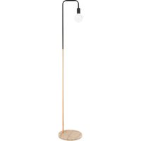 Stehlampe mit Marmorsockel - Wohnzimmerlampe - Carlo Chrom Roségold von PRIVATEFLOOR