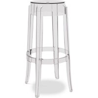 Transparenter Design-Hocker - 75cm - Victoria Queen Transparent von PRIVATEFLOOR