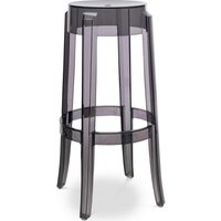 Transparenter Design-Hocker - 75cm - Victoria Queen Hellgrau von PRIVATEFLOOR