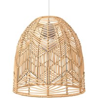 Privatefloor - Rattan-Deckenlampe - Pendelleuchte im Boho-Bali-Design - Bu Leichtes Naturholz von PRIVATEFLOOR