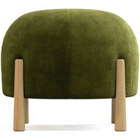 Runder Pouf mit Kord-Bezug und Beinen aus Naturholz - Marrakesh Olive Runder Pouf mit Kord-Bezug und Beinen aus Naturholz - Marrakesh Olive von PRIVATEFLOOR