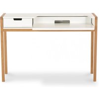 Scandinavian Style Schreibtisch aus Holz Weiß - Massive Eiche, Melamin, Holz, Holz - Weiß von PRIVATEFLOOR