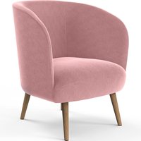 Design-Sessel - In Samt bezogen - Krenda Pink - Samt, Holz, Holz - Pink von PRIVATEFLOOR