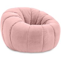 Sharpei Sessel Pink - Stahl, Samt, Metall, Stoff - Pink von PRIVATEFLOOR