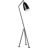 Stehlampe im Stativ-Design - Wohnzimmerlampe - Hopper Schwarz - Stahl, Metall - Schwarz von PRIVATEFLOOR