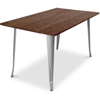 Stylix Esstisch - 140 cm - Dunkles Holz Steel - Holz, Eisen - Steel von PRIVATEFLOOR