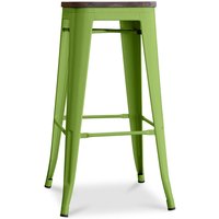 Privatefloor - Stylix Hocker Holz 76cm - Metall Light green - Holz, Eisen, Metall, Holz - Light green von PRIVATEFLOOR