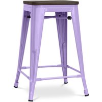 Barhocker - Industriedesign - Holz & Stahl - 60cm -Stylix Pastellpurpur Barhocker - Industriedesign - Holz & Stahl - 60cm -Stylix Pastellpurpur von PRIVATEFLOOR