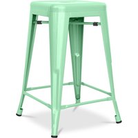 Barhocker im Industriedesign - Stahl matt - 60cm - Stylix Minze von PRIVATEFLOOR