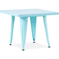 Stylix Kindertisch 60 cm - Metall Aquamarin - Eisen - Aquamarin von PRIVATEFLOOR