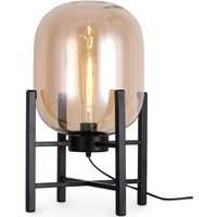 Tischlampe - Designer-Wohnzimmerlampe - Grau Bernstein - Glas, Eisen - Bernstein von PRIVATEFLOOR