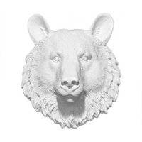 Wanddekoration - Weißer Bärenkopf - Uka Weiß Wanddekoration - Weißer Bärenkopf - Uka Weiß von PRIVATEFLOOR