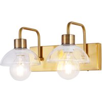 Privatefloor - Wandlampe - Zwei Strahler - Yuri Gold - Glas, Metall - Gold von PRIVATEFLOOR