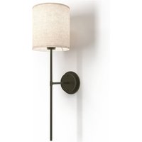 Wandleuchte – schwarzes Metall mit Stofflampenschirm – Dena Schwarz von PRIVATEFLOOR