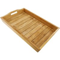 Authentifiziertes Mehrzweck Tablett aus Teakholz 60 x 40 x 7 cm - Prixprime von PRIXPRIME