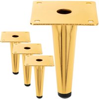 Prixprime - Packung mit 4 geraden konischen Beinen als Möbelersatz 12 cm Gold von PRIXPRIME