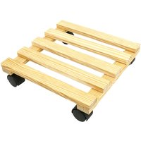 Prixprime - Quadratische Plattform aus Holz mit 30-cm-Rädern von PRIXPRIME