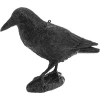 Rabenstatue mit Sockel zum Abschrecken von Vögeln 16 x 45 cm - Prixprime von PRIXPRIME
