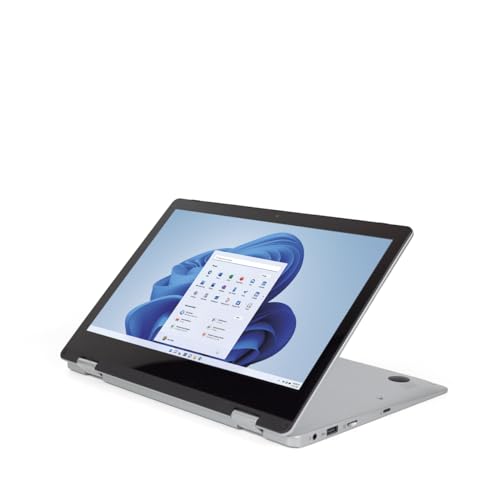 PRIXTON - Netbook Flex Pro 2 in 1 - Laptop mit spanischer QWERTY-Tastatur - 11,6-Zoll-Touchscreen - Intel Gemini Lake-Prozessor - Windows 10-Betriebssystem - 4GB RAM und 64GB ROM von PRIXTON