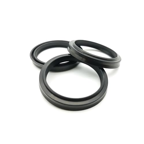 Hardware-Armaturen, 5 Stück, schwarzer NBR-Gummi, LBH, Höhe 6,5 mm, Hydraulik-Staubstange, Staubring, Zylinder, staubdicht, Wischerdichtung, ID 31,5 mm – 70 mm, Dichtungsscheibe(56x64x6.5mm) von PRNDKYQZ