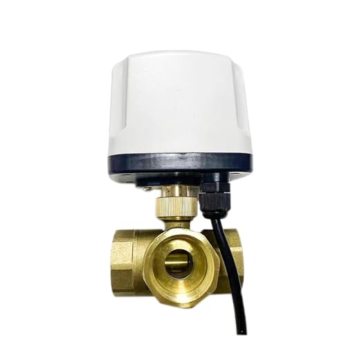 PRNDKYQZ 1" 3-Wege-IP65-wasserdichtes motorisiertes Kugelventil 220 V 12 V 24 V 3-Draht 2-Steuerung T/L-Typ elektrisches Kugelventil(T TYPE-24V) von PRNDKYQZ