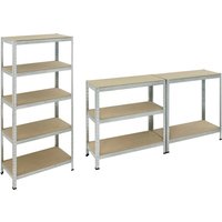 pro-bau-tec Schwerlastregal 180 x 90 x 40 cm 5 Holzböden 875 kg Schwerlastregal von PRO-BAU-TEC