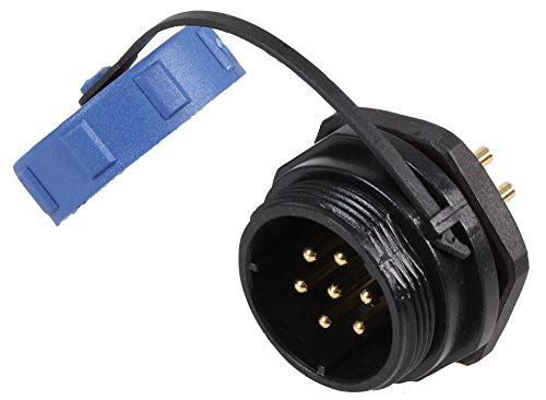 Circular Threaded Panel Mount Connector Plug, 7-polig, IP68 von PRO-ELEC