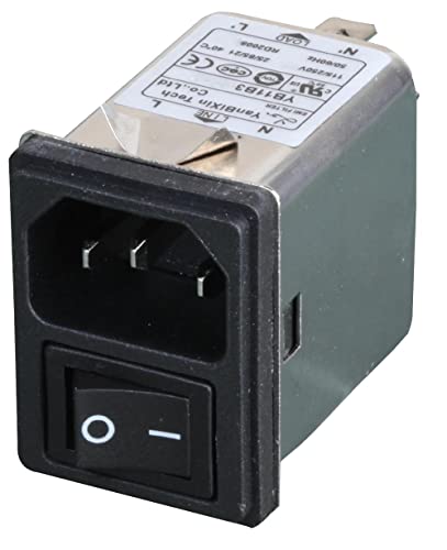 IEC gefilterter Einlass, geschaltet, 250V AC, 1A von PRO-ELEC