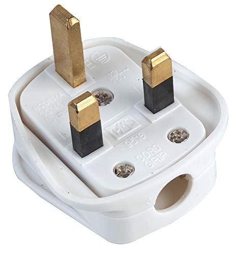Pro Elec 9518 3 A Box mit 20 13 A UK-Netzstecker, 3 A Sicherung, weiß, 20 Stück von PRO-ELEC
