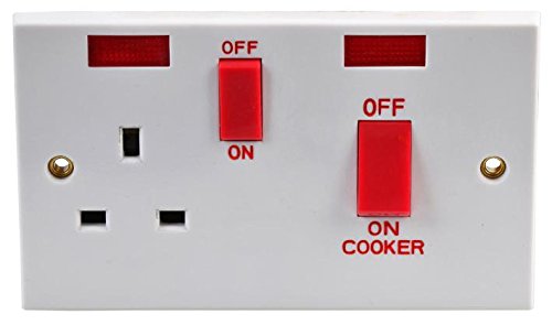 Pro Elec 95288 N 45A DP Herd-Kontrollschalter und Steckdose mit Neon Pro Elec 95288 N 45A DP Herd-Kontrollschalter und Steckdose mit Neon von PRO-ELEC