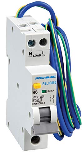 Pro Elec PEL00872 40A einpolig, RCBO, B Kurve, 30 mA von PRO-ELEC