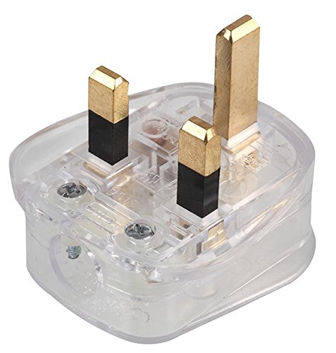 Pro Elec PEL01382 transparenter Netzstecker mit 5 A Sicherung von PRO-ELEC