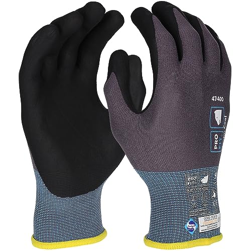 PRO FIT Nitril Handschuhe, "Maxim cool", grau/schwarz, Arbeitshandschuhe Herren, Gr. 11, 12 Paar von PRO FIT