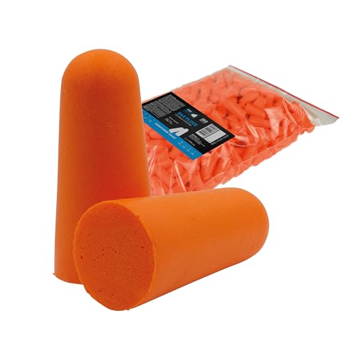 PRO FIT 160 Gehörschutzstöpsel – Ohrstöpsel, Gehörschutz aus Soft-PU, Schall- & Lärmschutz, Hörschutz, Earplugs zur Geräuschdämmung - Orange, 250 Paar von PRO FIT