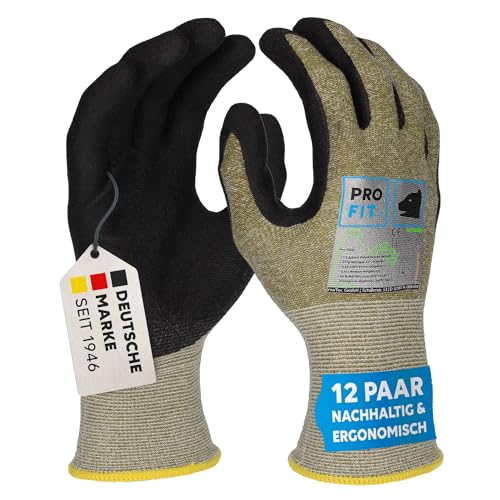 PRO FIT Go Green Nitril-Arbeitshandschuh – 12er Pack, OEKO-TEX Standard 100 zertifiziert, recycelter Gartenhandschuh mit biologisch abbaubarer Beschichtung - Gr. 10 von PRO FIT