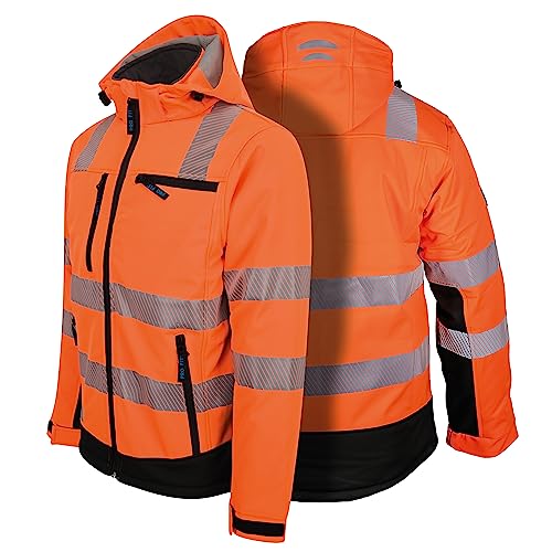 PRO FIT Winter Warnschutz-Softshelljacke neonorange / schwarz, Gr. XXL von PRO FIT