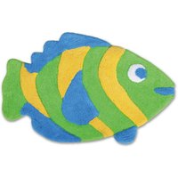 Badematte Duschvorleger Badezimmerteppich Auswahl: 50x80cm Fisch hellgrün - lemon - Hellgrün von PRO HOME