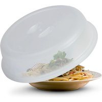 Pro Home - Mikrowellenabdeckung Ø26 x 7cm, Geschirhülle für die Mikrowelle - Mikrowellenhaube, Spritzschutz, Mikrowellendeckel transparent von PRO HOME