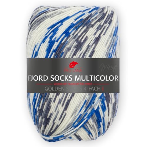 Pro Lana FJORD SOCKS MULTICOLOR 100 g 4-fach Sockenwolle mit einem einzigartigen Fjordmuster 425 m, Farbe:483 von PRO LANA
