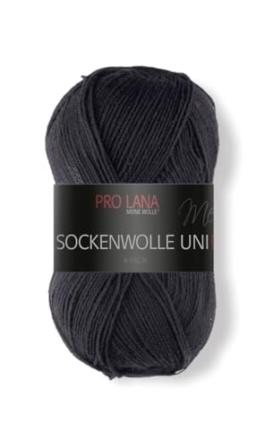 Pro Lana Sockenwolle Uni 4-fach 402 - schwarz Pro Lana Sockenwolle Uni 4-fach 402 - schwarz von PRO LANA