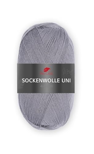 Pro Lana Sockenwolle Uni 4-fach 434 - mausgrau von PRO LANA