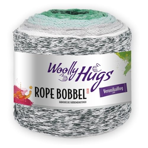 PRO LANA Woolly Hugs Rope Bobbel 250g 105 - weiß/Mint PRO LANA Woolly Hugs Rope Bobbel 250g 105 - weiß/Mint von PRO LANA