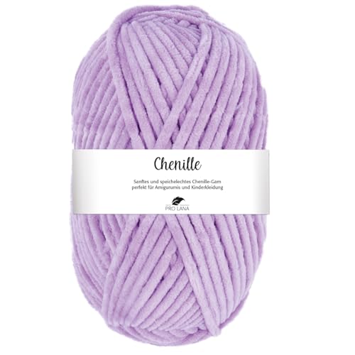 Pro Lana CHENILLE 100 g samtig weiche und stabile Chenille Wolle 110 m, Farbe:041 - flieder von PRO LANA