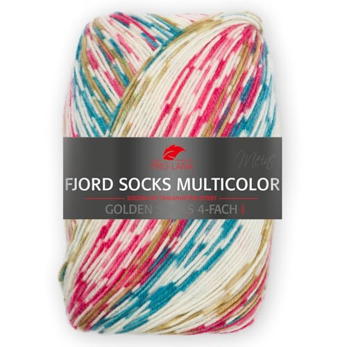Pro Lana FJORD SOCKS MULTICOLOR 100 g 4-fach Sockenwolle mit einem einzigartigen Fjordmuster 425 m, Farbe:482 von PRO LANA