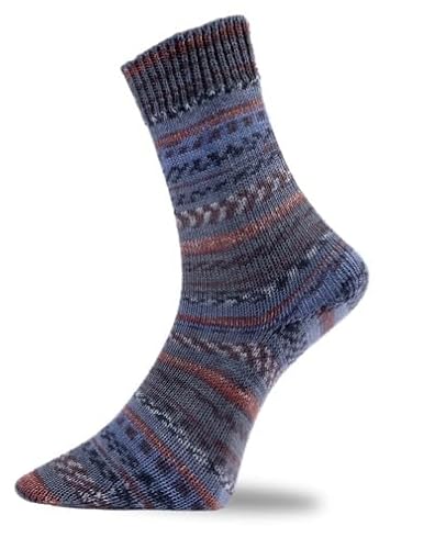 Pro Lana Golden Socks 4-fach Matterhorn 450.10 - rot/anthrazit/flieder von PRO LANA